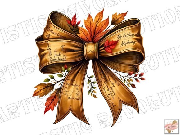 Autumn Aesthetic: The Versatile Fall Coquette Bow PNG