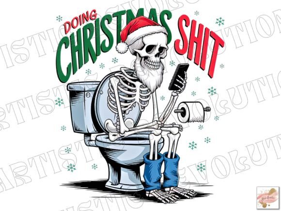 Christmas Dad PNG & Skeleton: Festive Design Assets