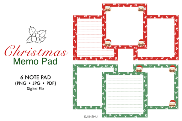 Christmas Memo Pad, Notepad, Stationery: A Designer's Festive Toolkit