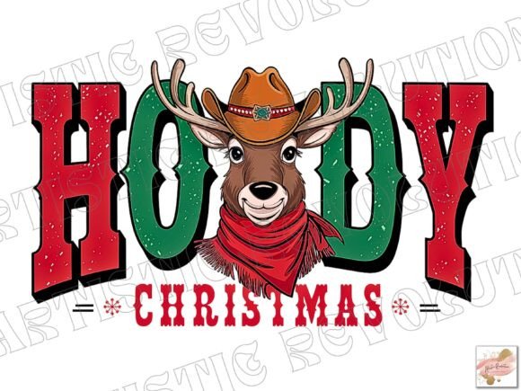 Cowboy Reindeer PNG: A Unique Western Christmas Asset