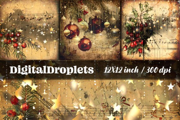 Cozy Christmas Vol.1: Vintage Paper Set for Design