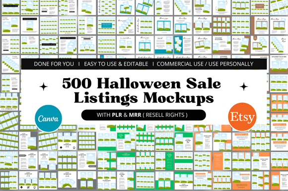 Elevate Your Etsy Shop with 500 Halloween Sale Mockup Bundle