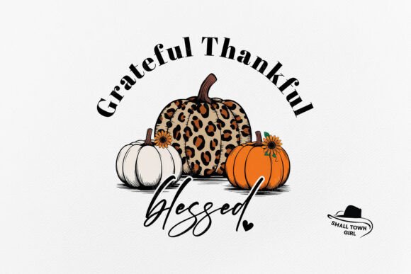 Grateful Thankful Blessed Pumpkin Fall: A Designer's Autumn Asset