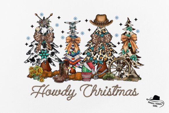 Howdy Christmas Tree Western Leopard Bow: A Versatile Design Asset