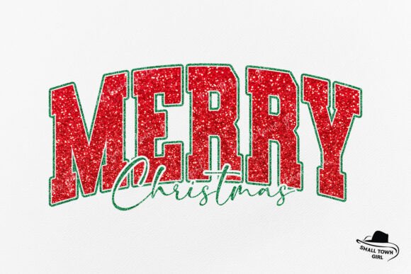 Merry Christmas Glitter Sublimation PNG: Elevate Your Designs