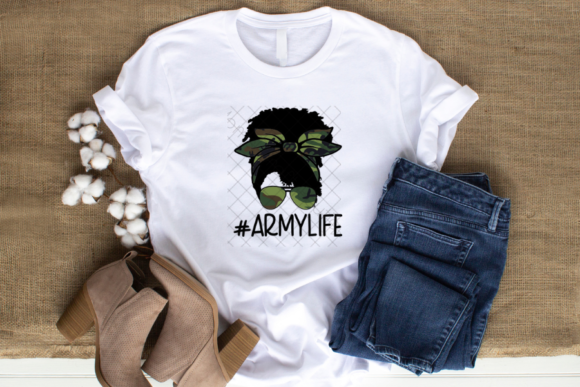 Messy Bun & Military Pride: Design Assets for Army Life