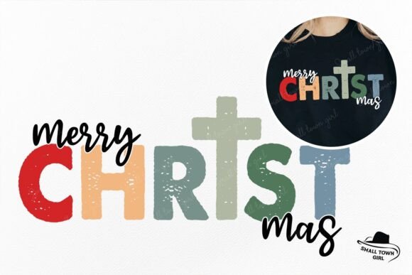 Retro Merry Christmas Christian Cross: A Designer's Guide