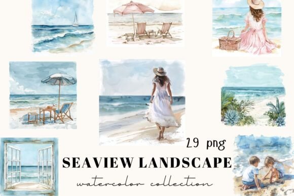 Seaview Watercolor Landscapes: A Designer's Coastal Toolkit