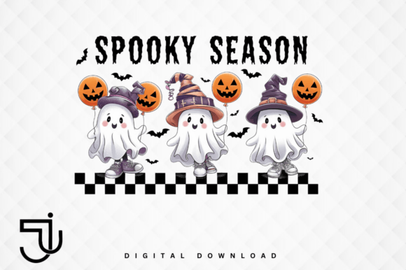 Spooky Season Ghost Pumpkin Halloween PN: A Designer's Asset