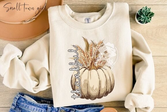 Thankful Pumpkin Sublimation PNG: A Designer's Autumn Asset