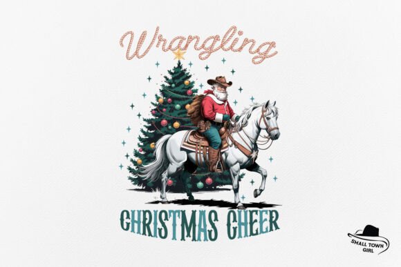 Wrangling Christmas Cheer: A Western Cowboy Design Asset